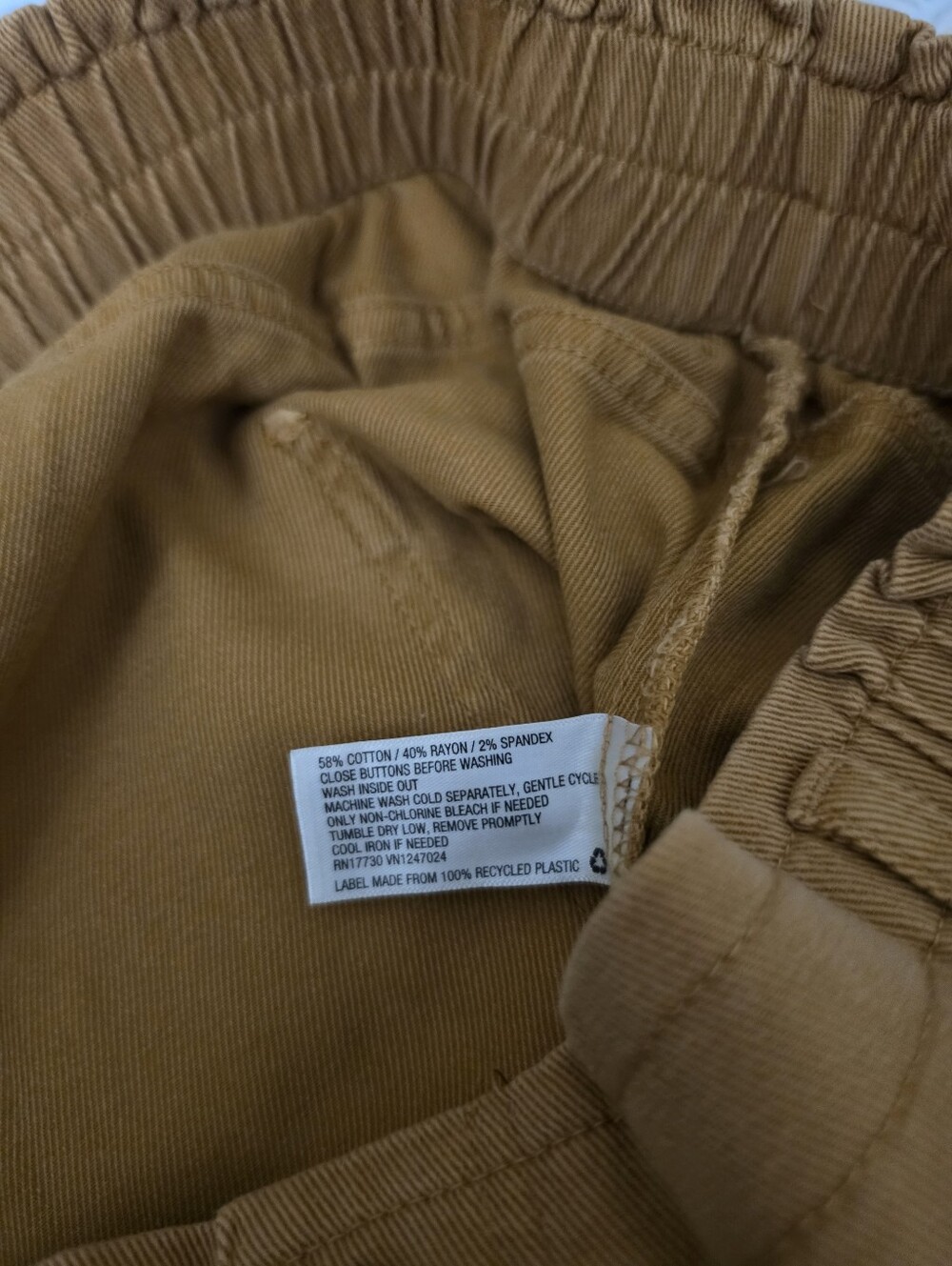 Knox Rose Women's Paperbag High Rise Button Front Shorts Tan Sand Dune Size 2X - Picture 6 of 6